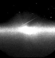 One Leonid meteor from space