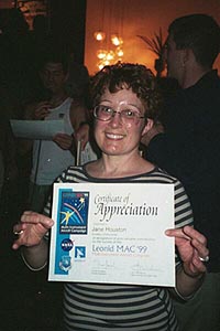 with certificate of appreciation